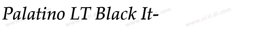 Palatino LT Black It字体转换